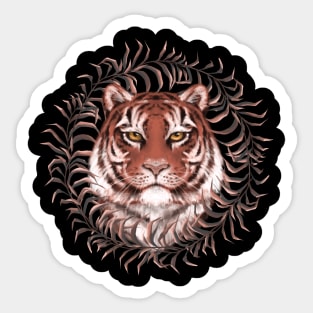 Tiger in grass Sticker